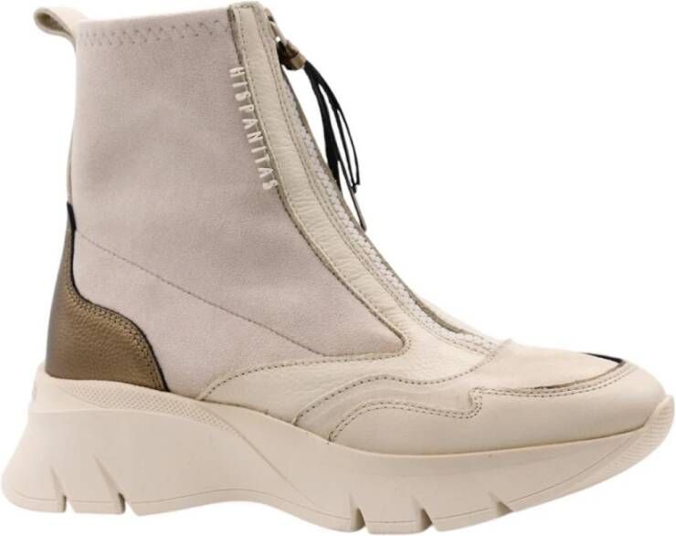 Hispanitas Stijlvolle Boot voor Vrouwen Beige Dames