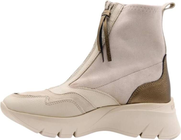 Hispanitas Stijlvolle Boot voor Vrouwen Beige Dames