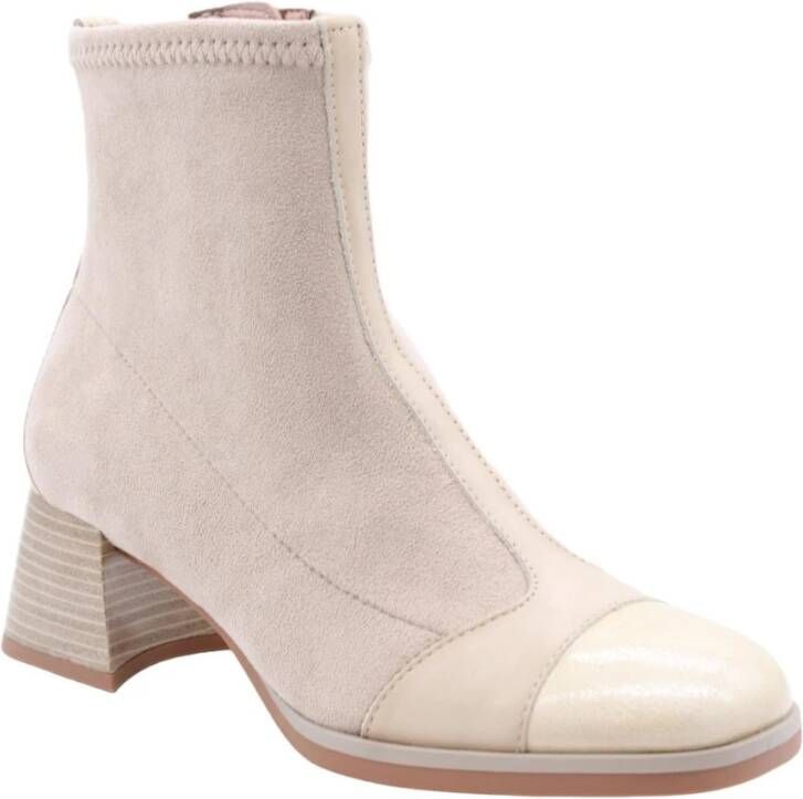 Hispanitas Stijlvolle Enkellaars Freas Beige Dames