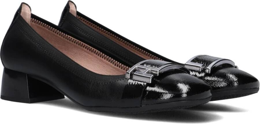 Hispanitas Zwarte Leren Ballerina Schoenen Black Dames