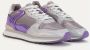 Hoff Ademende Leren Sneakers Purple Dames - Thumbnail 3
