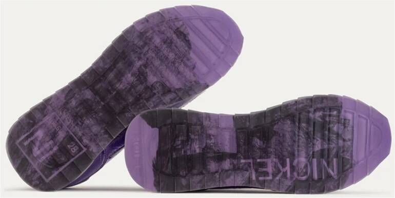 Hoff Ademende Leren Sneakers Purple Dames