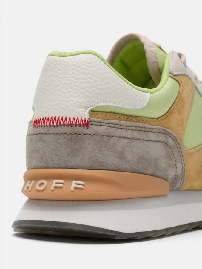 Hoff Ademende Sneakers met Leren en Stoffen Panelen Multicolor Heren