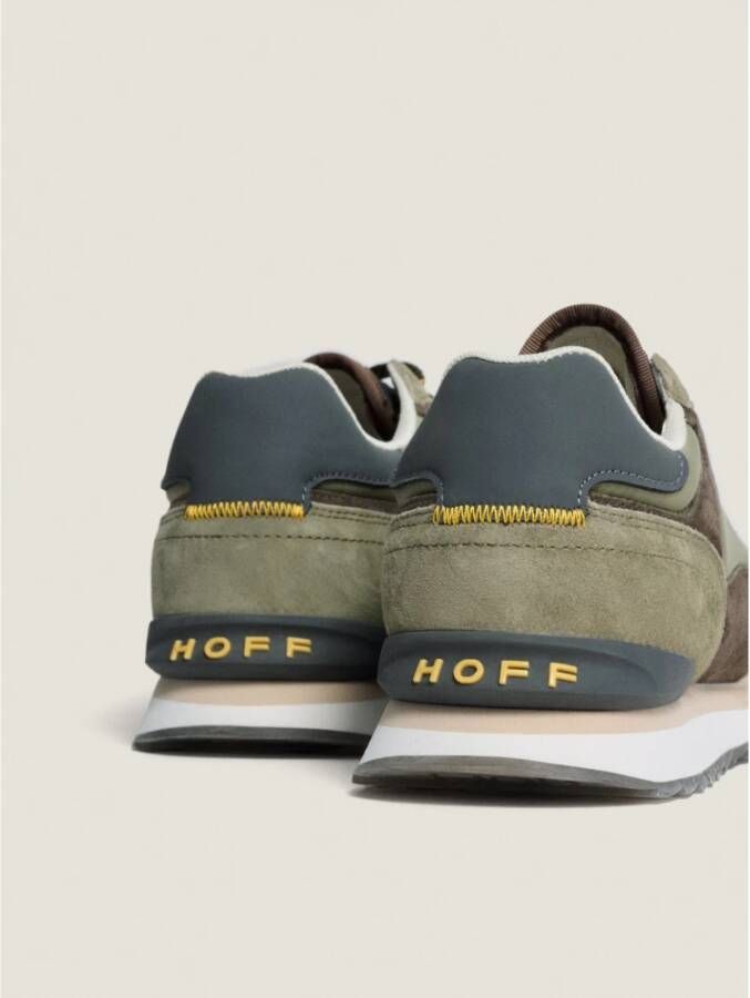 Hoff Leren Sneakers Memory-Foam Voering Green Heren