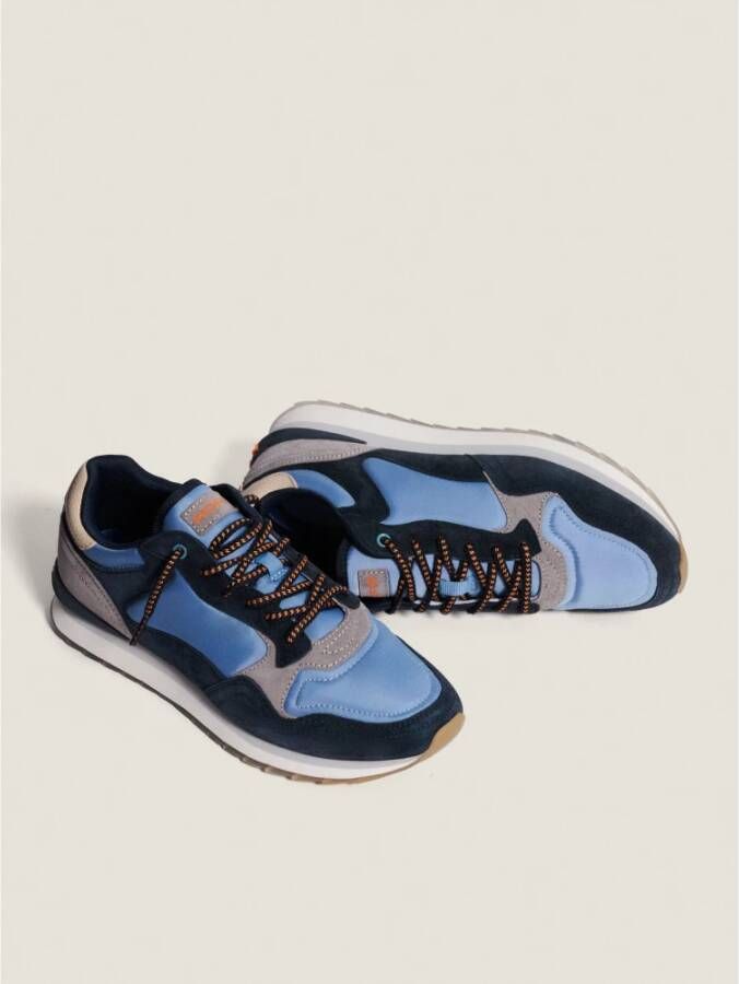 Hoff Leren Sneakers met Memory-Foam Voering Blue Heren