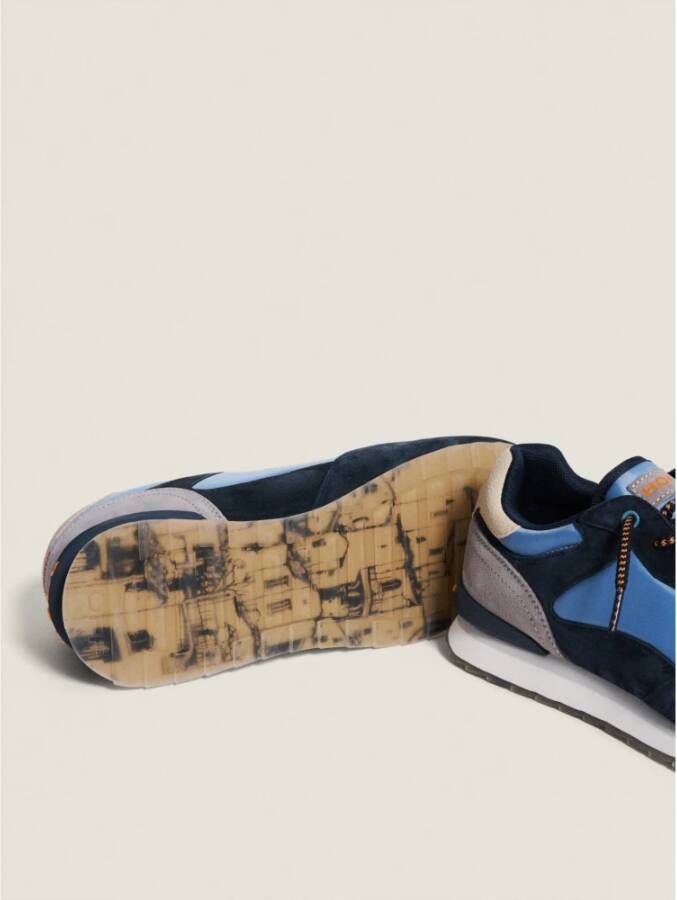 Hoff Leren Sneakers met Memory-Foam Voering Blue Heren