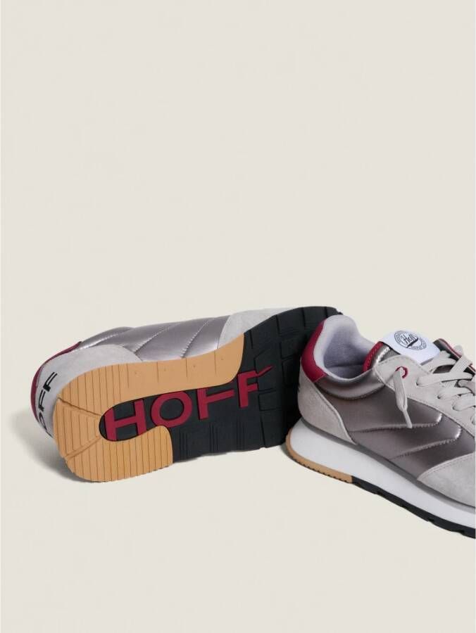 Hoff Memory-Foam Sneakers in Leer en Textiel Gray Heren