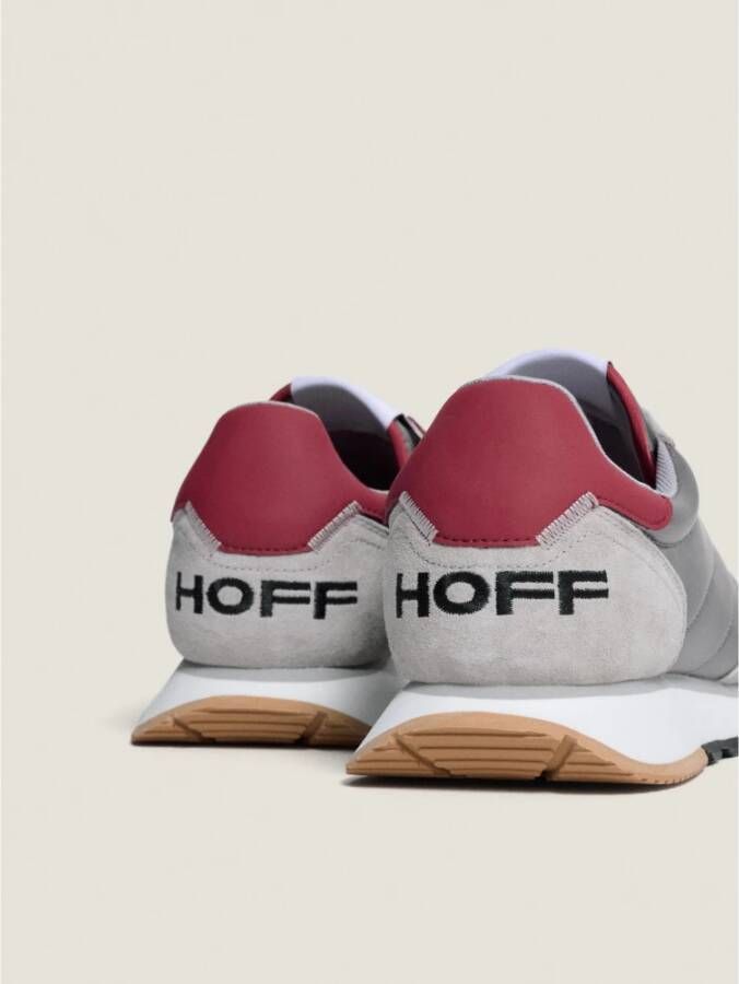 Hoff Memory-Foam Sneakers in Leer en Textiel Gray Heren