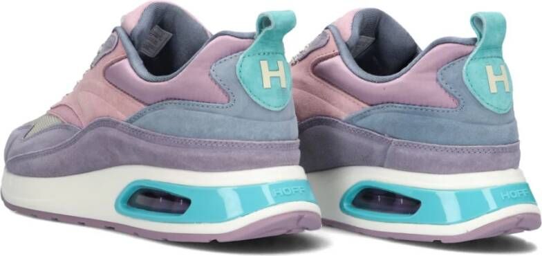 Hoff Paarse Suède Lage Sneakers Multicolor Dames