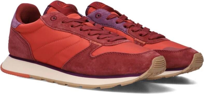 Hoff Rode Suède Lage Sneakers Naxos Red Dames