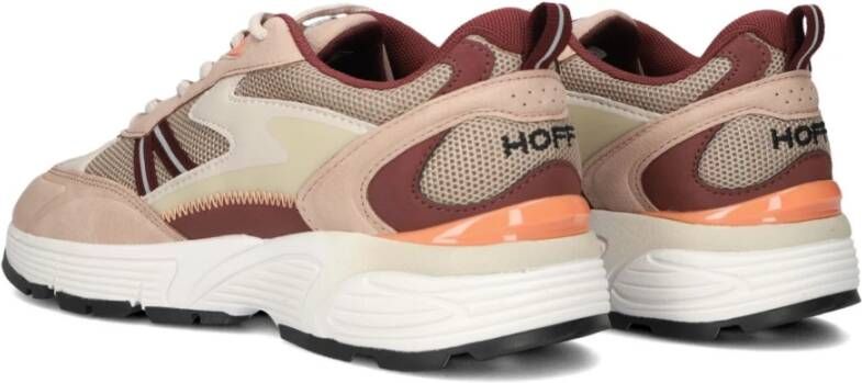 Hoff Roze Leren Lage Sneakers Multicolor Dames