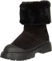 Hogan Zwarte Harige Enkellaarsjes Slip-On Black Dames - Thumbnail 2