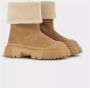 Hogan Beige Bont Enkellaarzen Bouclé Stijl Brown Dames - Thumbnail 2