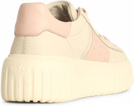 Hogan Beige H-Stripes Sneakers met Memory Foam Beige Dames