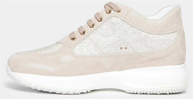 Hogan Beige Interactieve Sneakers Beige Dames