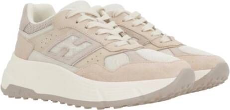 Hogan Beige Lage Sneakers met Natuurlijke Details Beige Dames