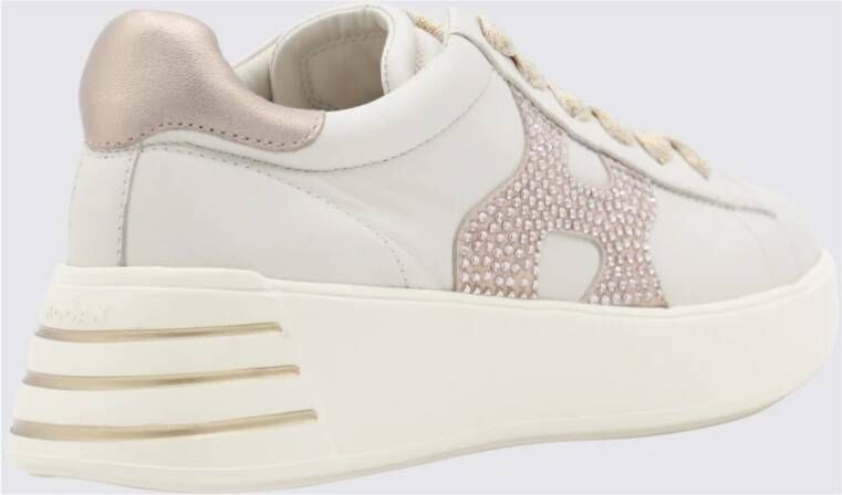 Hogan Beige Leren Platform Sneakers Beige Dames