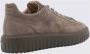 Hogan Beige Leren Sneakers Ronde Neus Brown Heren - Thumbnail 2