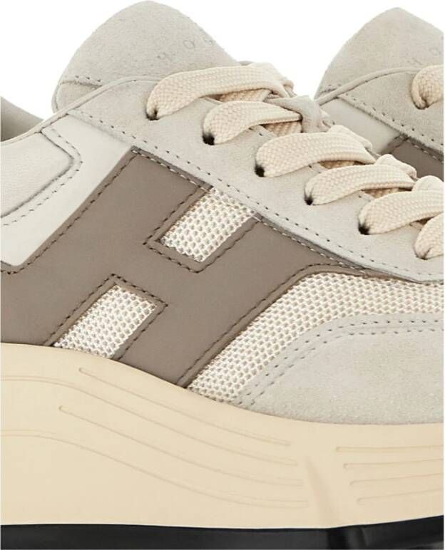 Hogan Beige Leren Sneakers Stijlvol Beige Dames