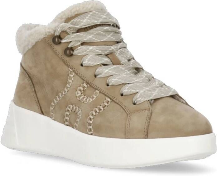 Hogan Beige Leren Sneakers voor Vrouwen Beige Dames