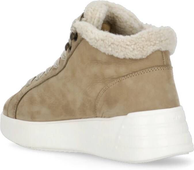 Hogan Beige Leren Sneakers voor Vrouwen Beige Dames