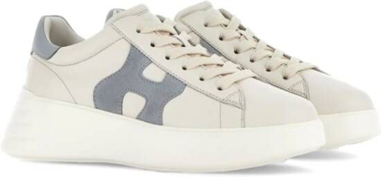 Hogan Beige Leren Veterschoenen Beige Dames