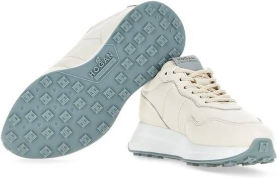 Hogan Beige Leren Veterschoenen Beige Dames