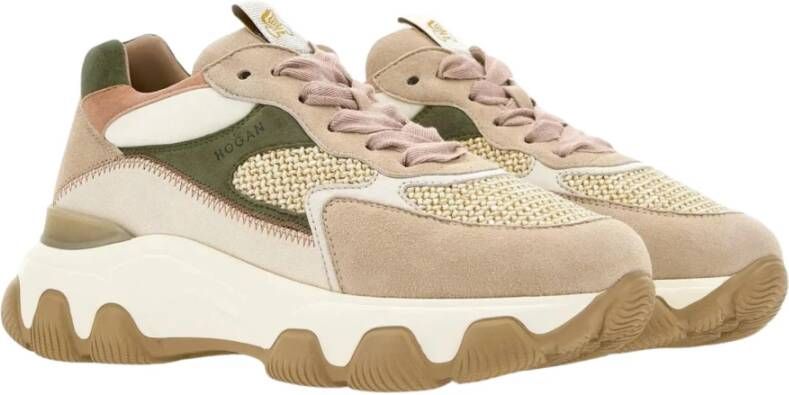 Hogan Beige Multicolor Lage Sneakers Beige Dames