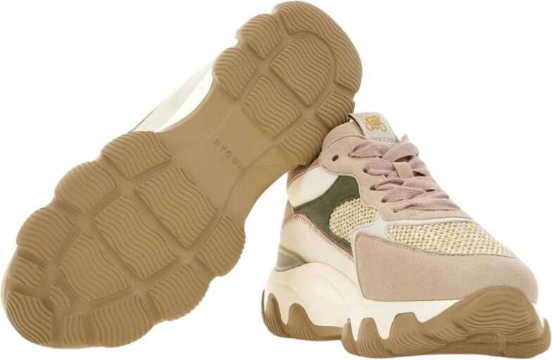 Hogan Beige Multicolor Lage Sneakers Beige Dames