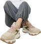 Hogan Hyperactieve Beige Suède Sneakers Beige Dames - Thumbnail 4