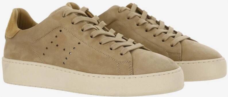 Hogan Beige Nubuk Sneakers met geperforeerde zijkant Beige Dames