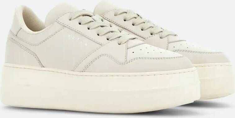 Hogan Beige Platte Schoenen Beige Dames