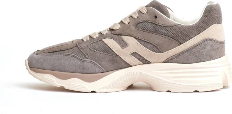 Hogan Beige Sneakers Aw24 Hardloopmodel Beige Heren