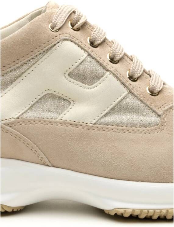 Hogan Stijlvolle Beige Sneakers voor Vrouwen Beige Dames