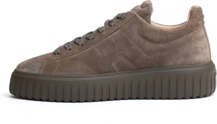 Hogan Beige Sneakers met H-Strepen Beige Heren