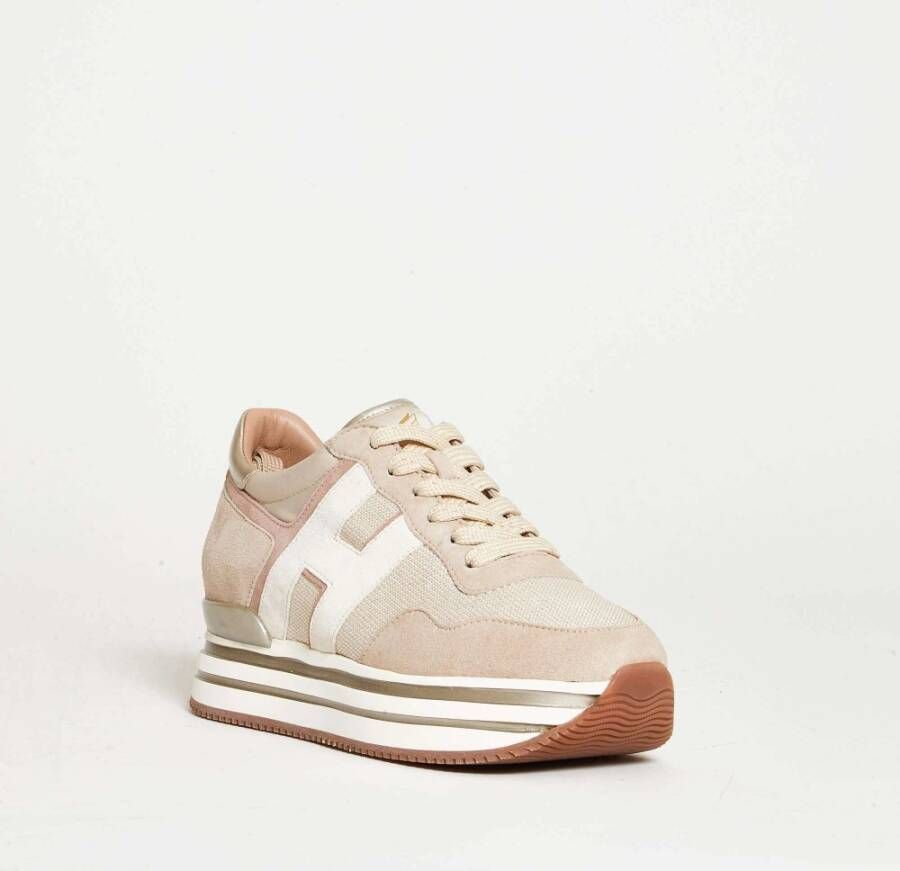 Hogan Beige Sneakers Midi Damesschoenen Beige Dames