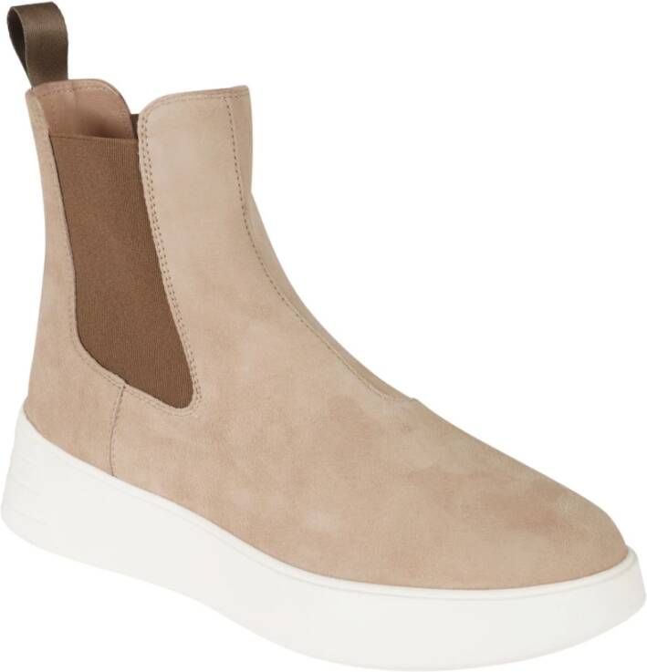 Hogan Beige Suède Instap Sneakers Brown Dames