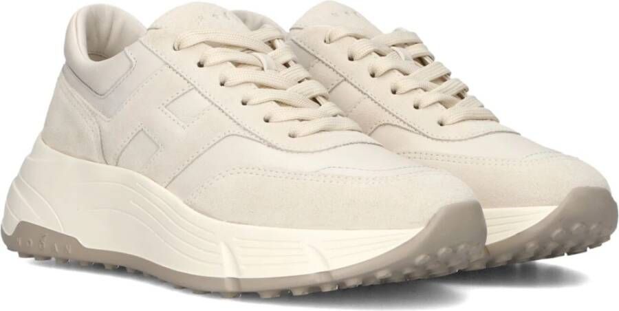 Hogan Beige Suède Lage Sneakers Beige Dames