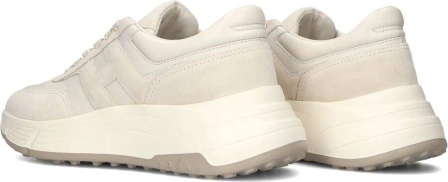 Hogan Beige Suède Lage Sneakers Beige Dames