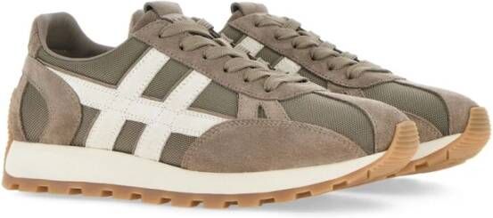 Hogan Beige Suède Lage Sneakers Beige Heren