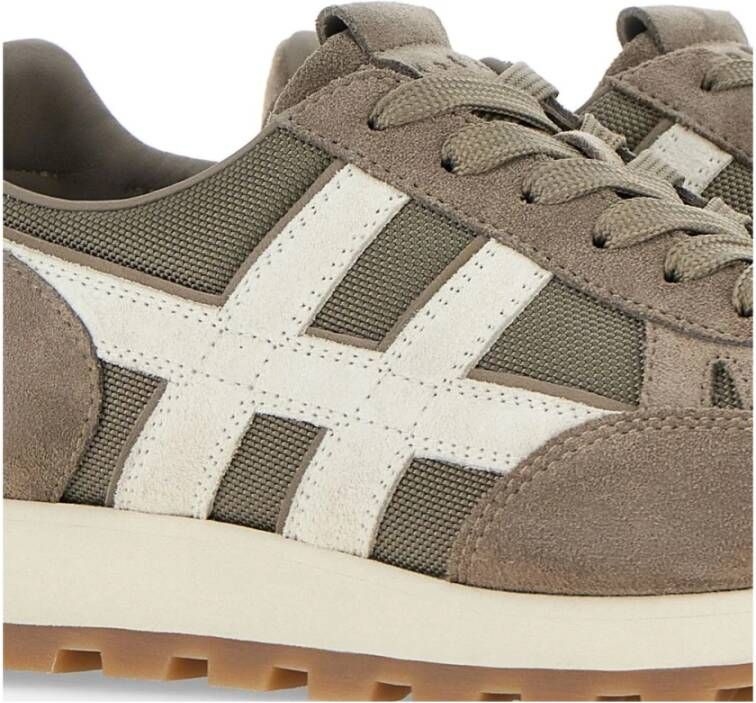 Hogan Beige Suède Lage Sneakers Beige Heren