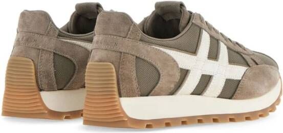 Hogan Beige Suède Lage Sneakers Beige Heren