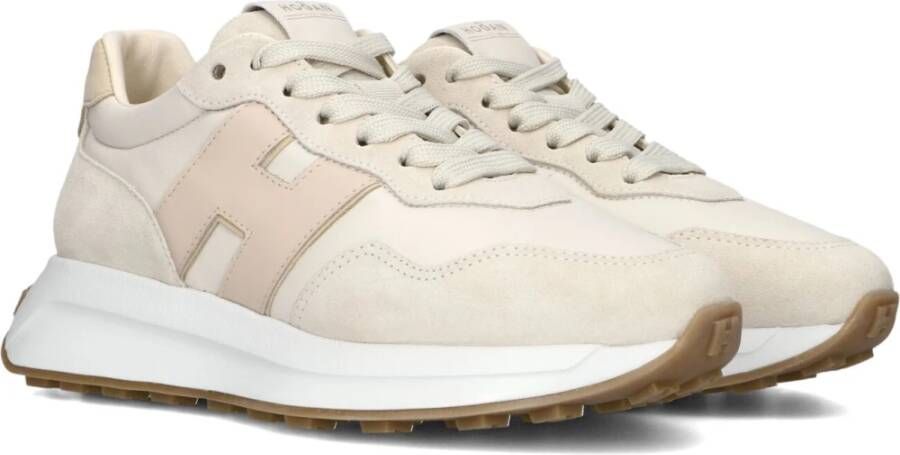 HOGAN Lage Sneakers Dames H641 Allacciato Maat: 35 Materiaal: Suède Kleur: Beige - Foto 2