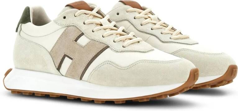 Hogan Beige Suède Leren Sneakers Beige Heren