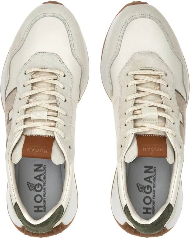 Hogan Beige Suède Leren Sneakers Beige Heren