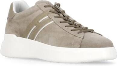 Hogan Beige Suède Leren Sneakers voor Mannen Beige Heren