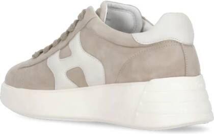 Hogan Beige Suède Leren Sneakers voor Vrouwen Beige Dames