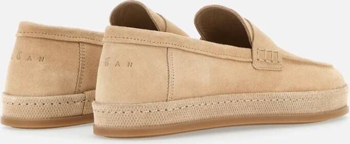 Hogan Beige Suède Loafer met Memory Foam Beige Dames