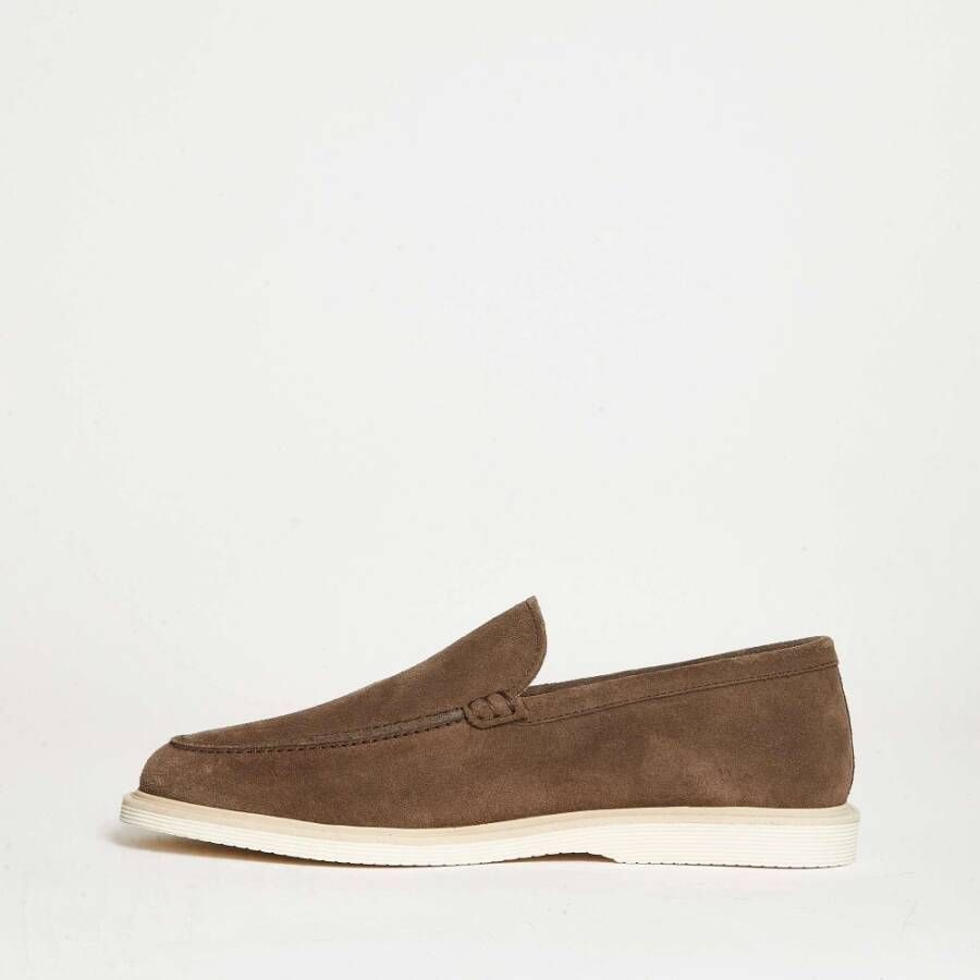 Hogan Beige Suède Loafer Schoenen Brown Heren