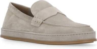 Hogan Beige Suède Loafers voor Mannen Gray Heren